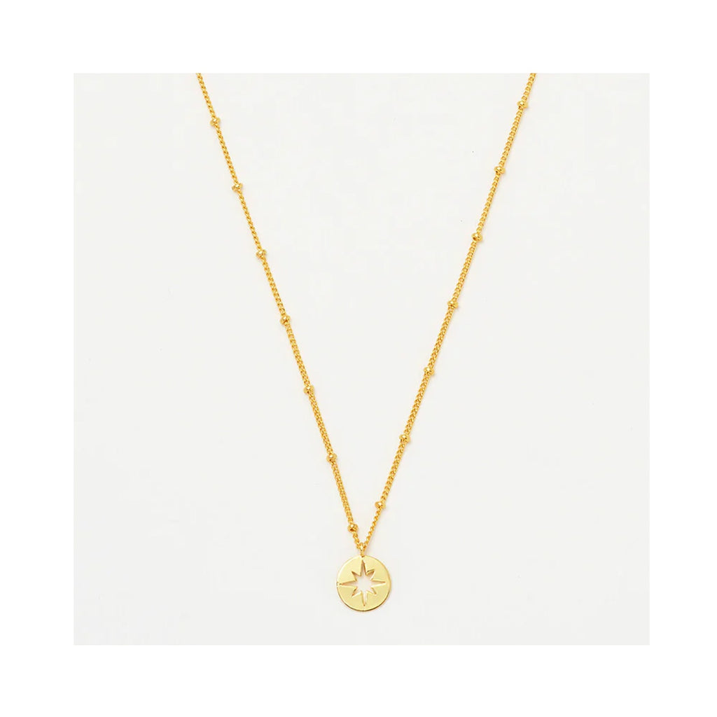 Necklace Starburst Disc - Gold Plated