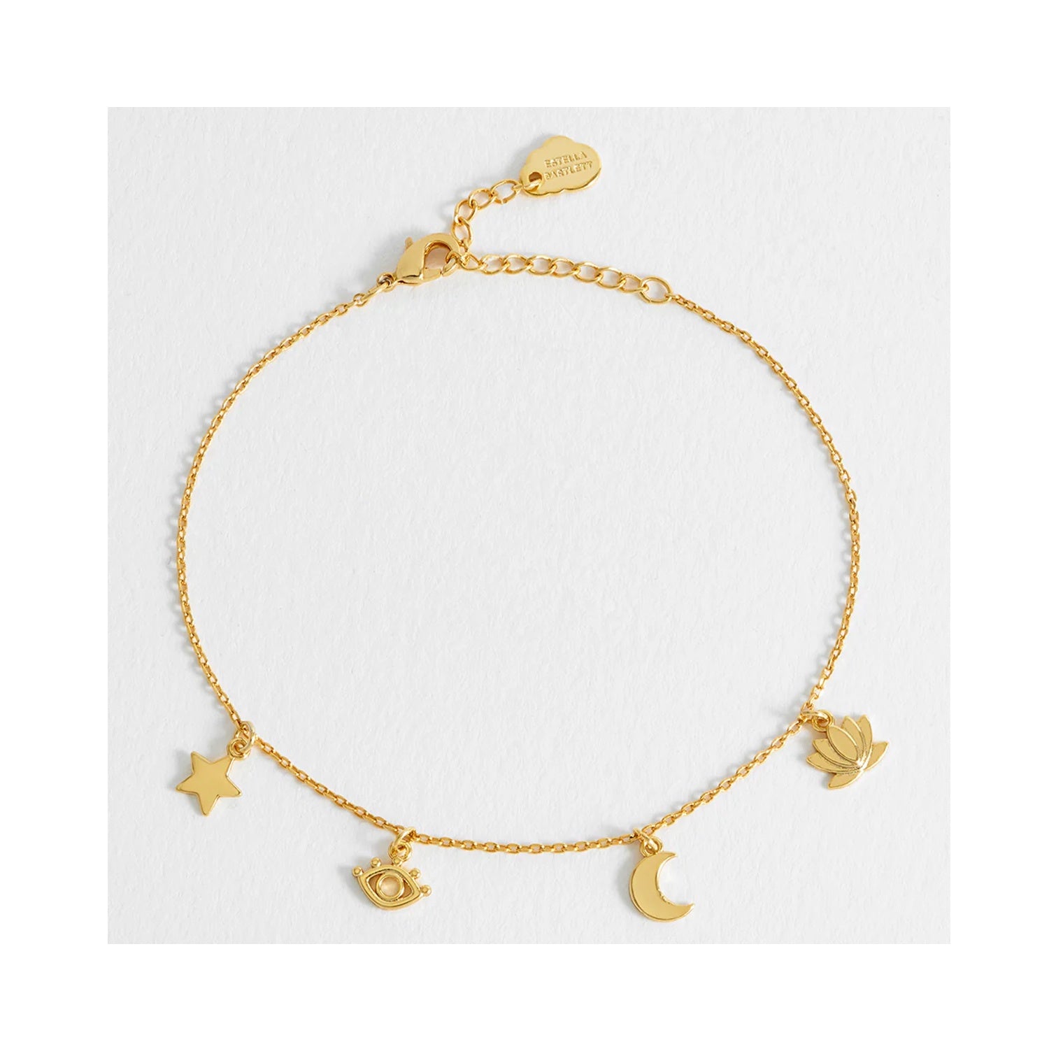 Bracelet Evil Eye Moon & Stars - Gold Plated