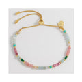Bracelet Green and Pink Mixed Mini Bead