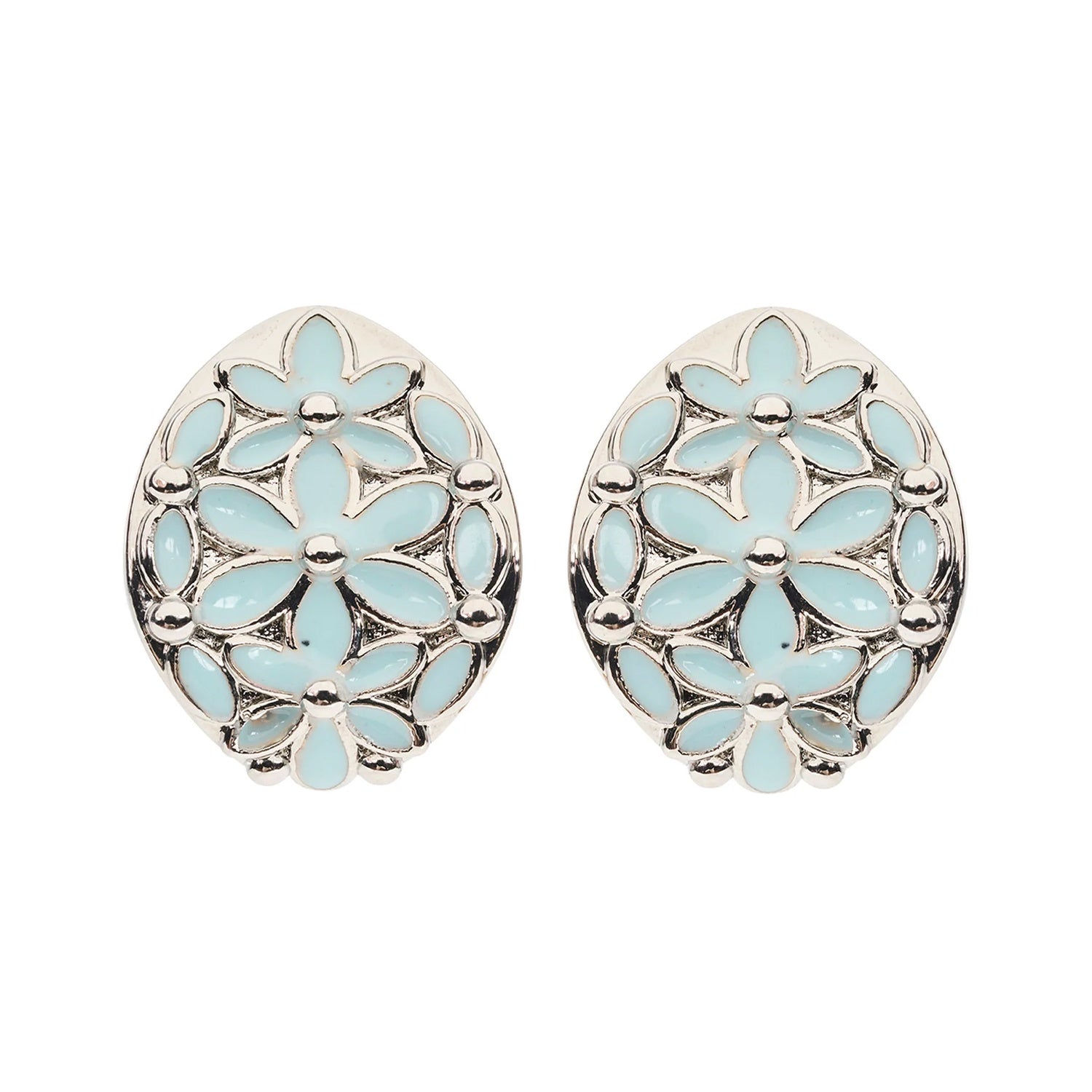 Earrings Maeve Flower - Ice Blue