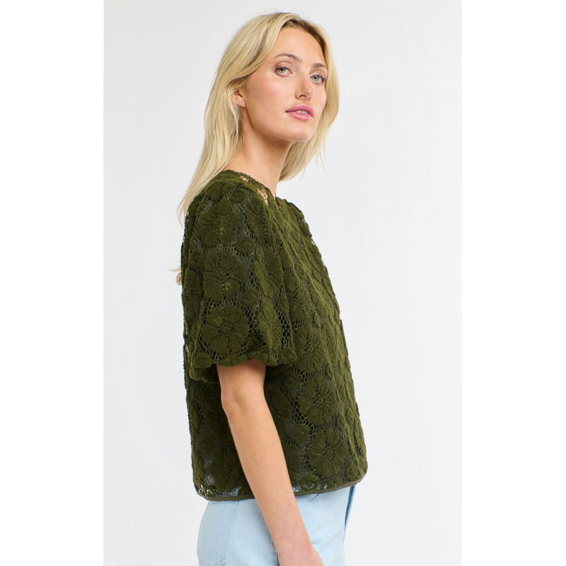 Top Ivy Embroidered - Khaki Floral