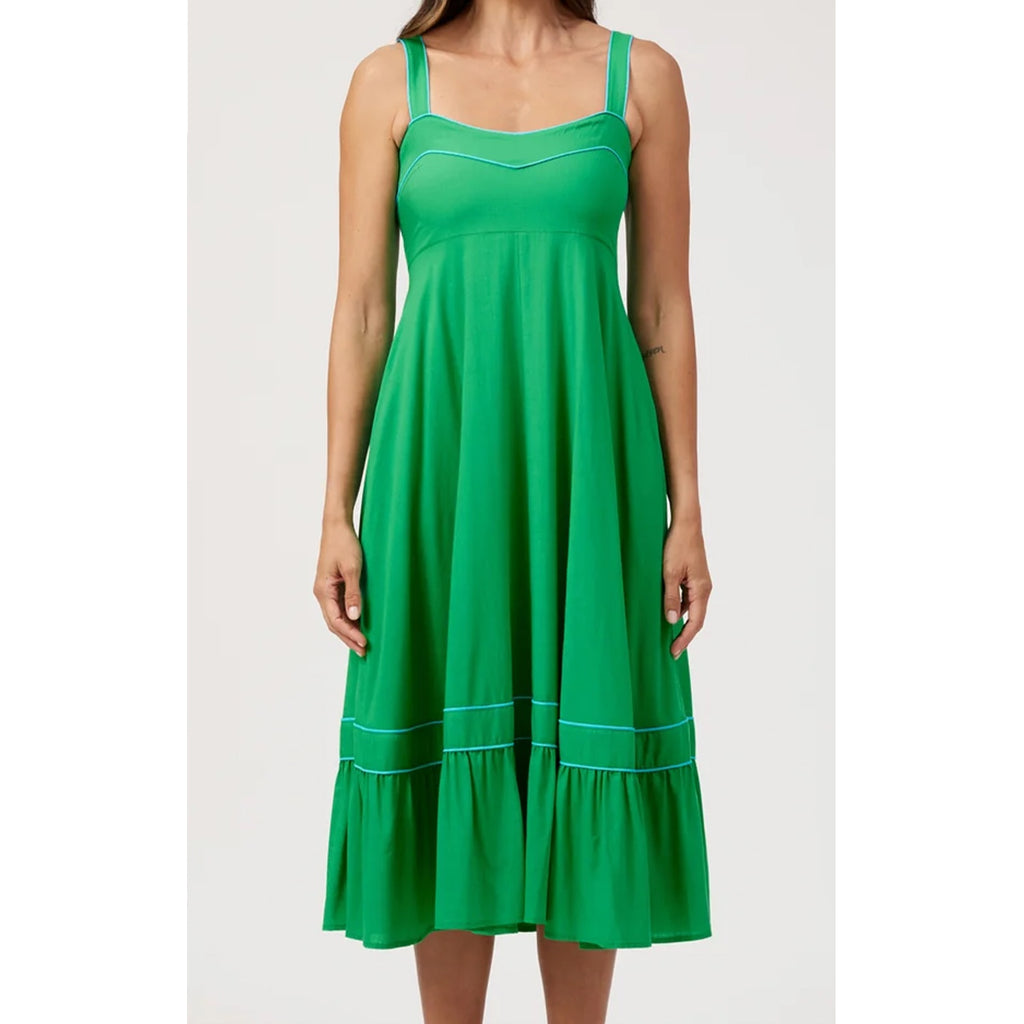 Dress Midi Positano Contrast - Green