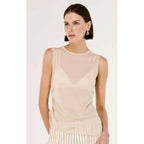 Top Alix Drawstring Knit - Beige