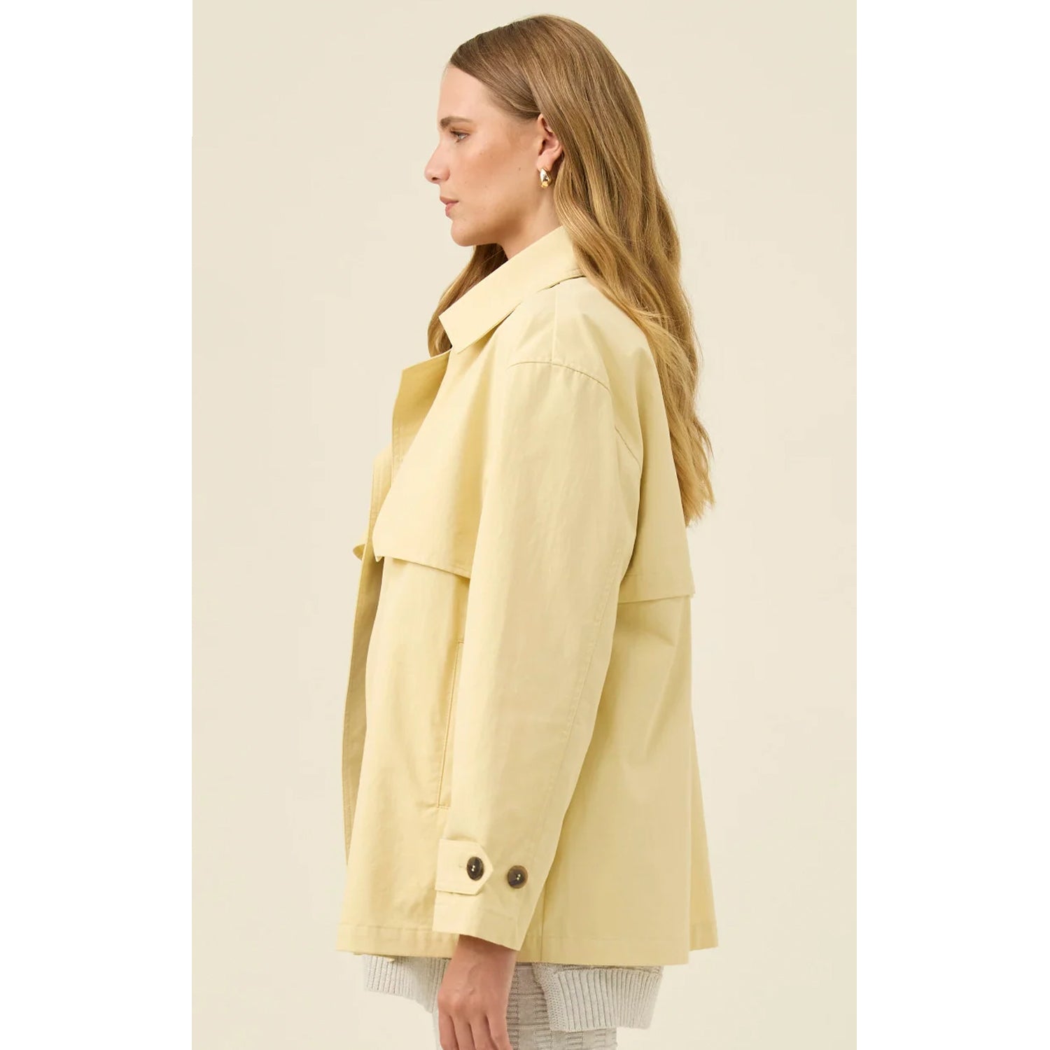 Coat Farida Cropped Trench - Butter