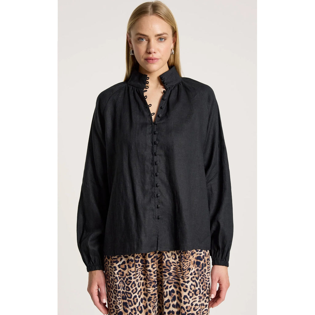Top Bajau Button Shirt - Black