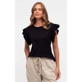 Top Sanctuary Flutter Tee - Black