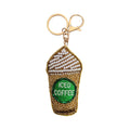 Keychain Beaded Iced Coffee