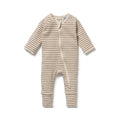 Zipsuit Waffle - Nutmeg Stripe