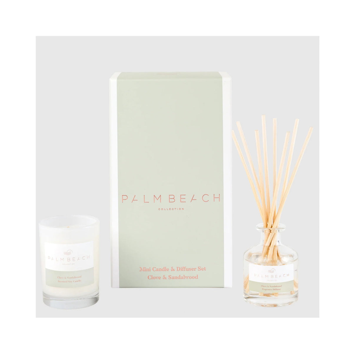 Gift Set - Clove & Sandalwood Mini Candle & Diffuser