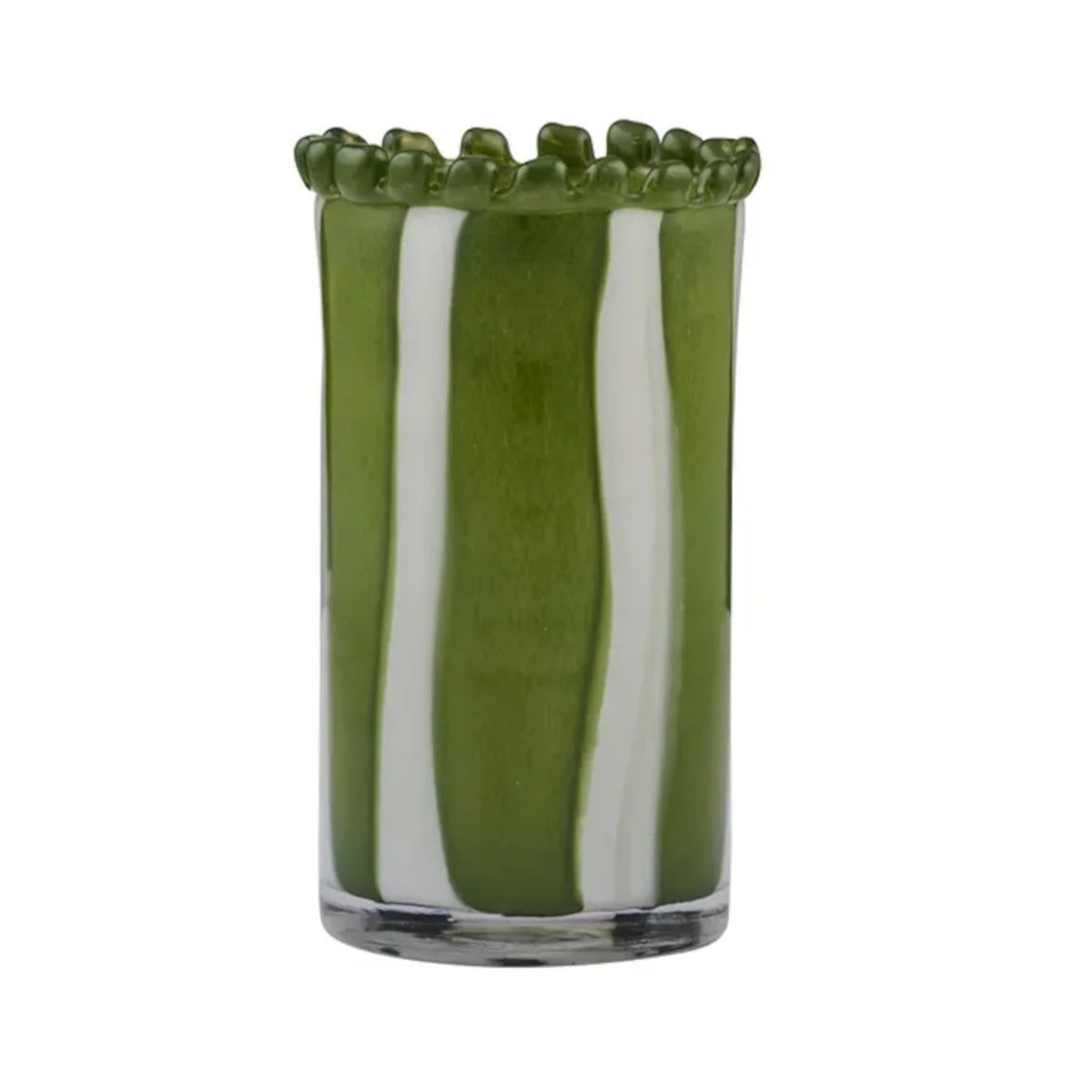 Vase Pettine Glass 12.5x23.5cm Green