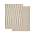 Tea Towel - Heritage Check Cotton Set of 2 Beige White