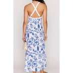 Dress Baci Cross Back Midi - Nautical Stamps