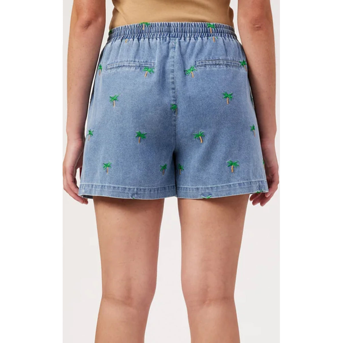Shorts Mauritius Embroidered Denim - Blue