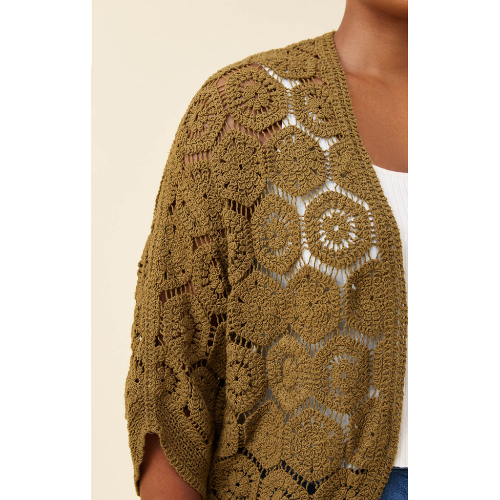 Cape Maggie Crochet - Olive