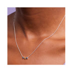 Necklace Multi Heart Bead - Silver Chain