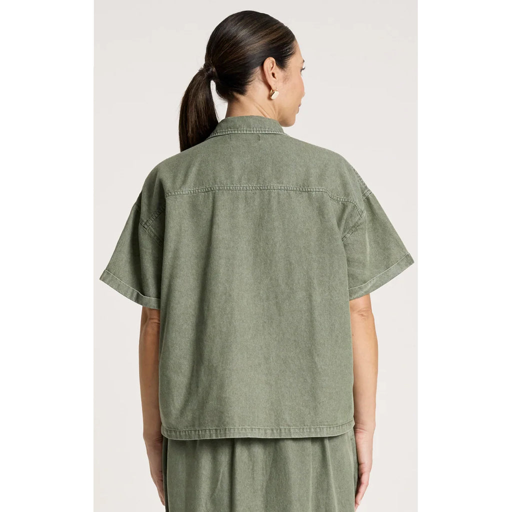 Top Bodhi Denim Shirt - Olive