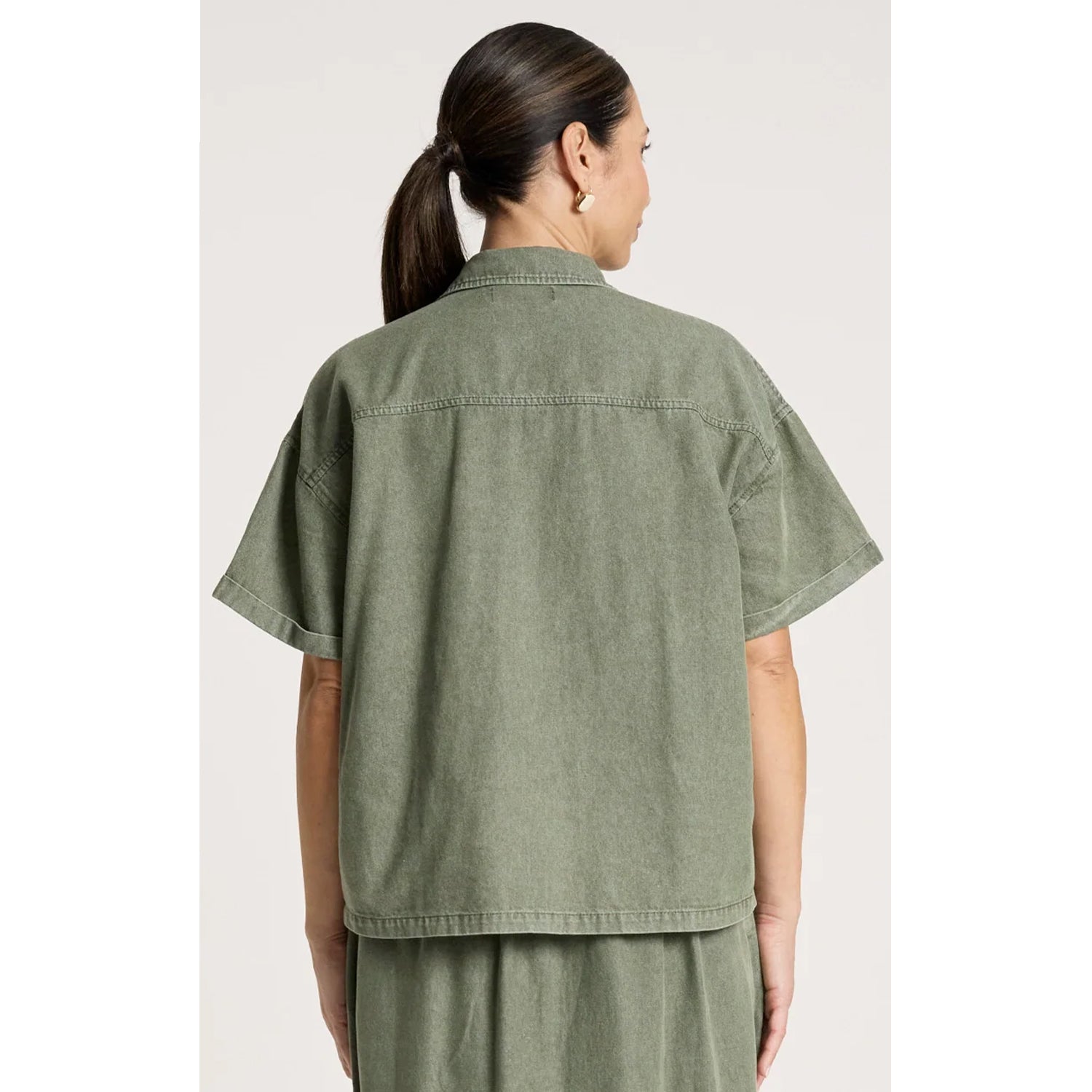 Top Bodhi Denim Shirt - Olive