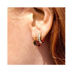 Earrings Twist Hoop - Gold Plated
