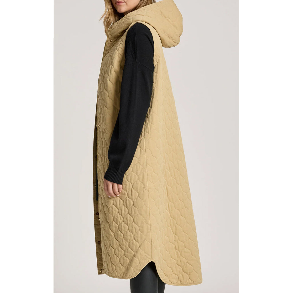 Vest - Sansi Quilted Long Vest Dune