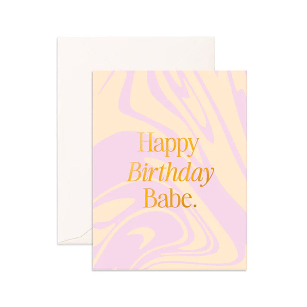 Card Birthday Babe Acid Wash