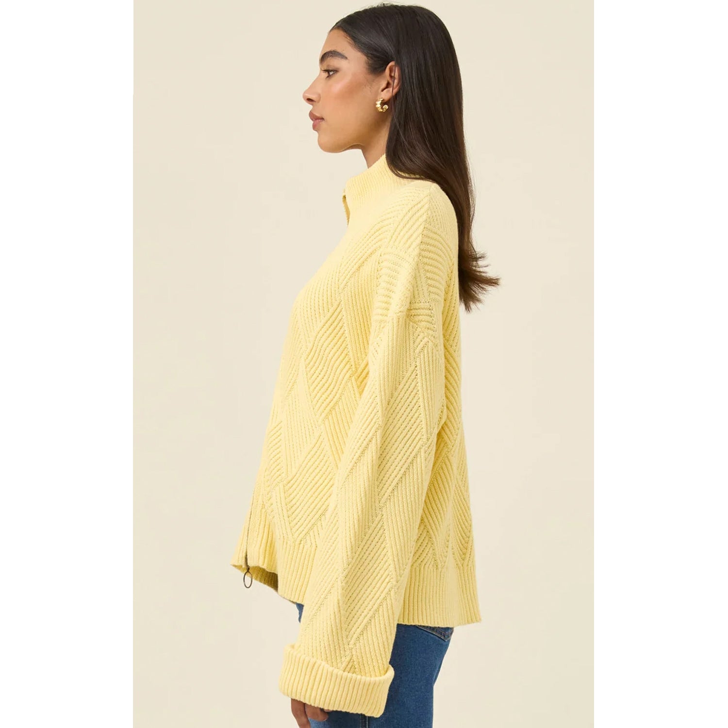 Jumper Sadie Zip - Butter