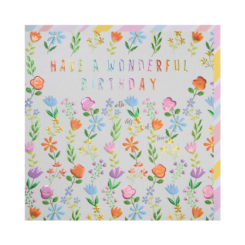 Card HB Wonderful Birthday Flowers