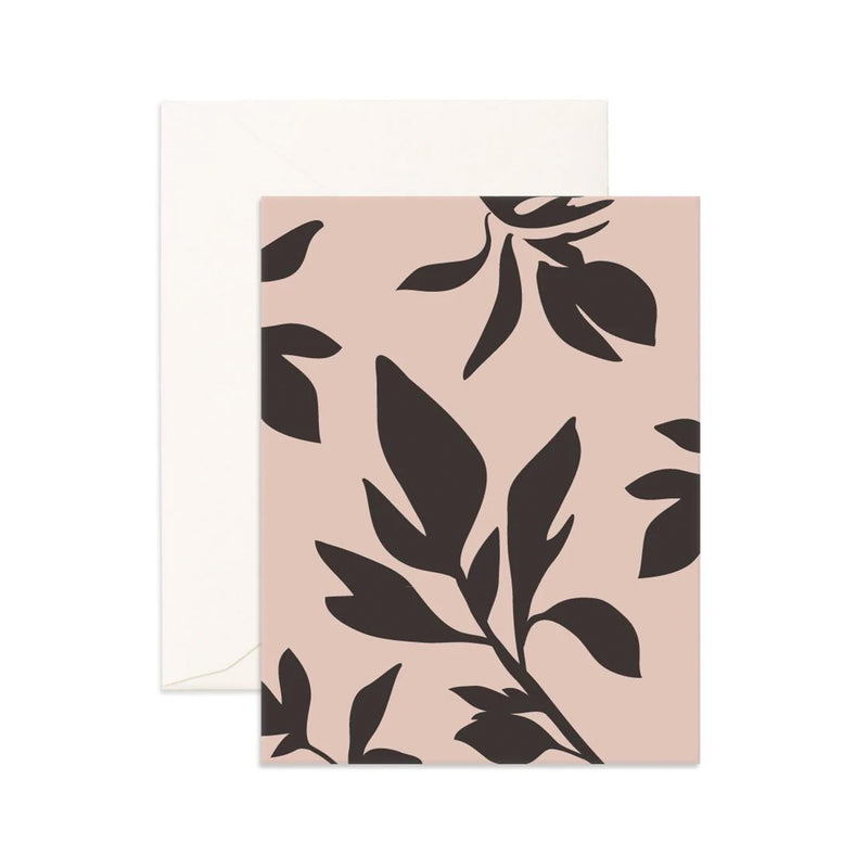 Card Blank Black Lillies