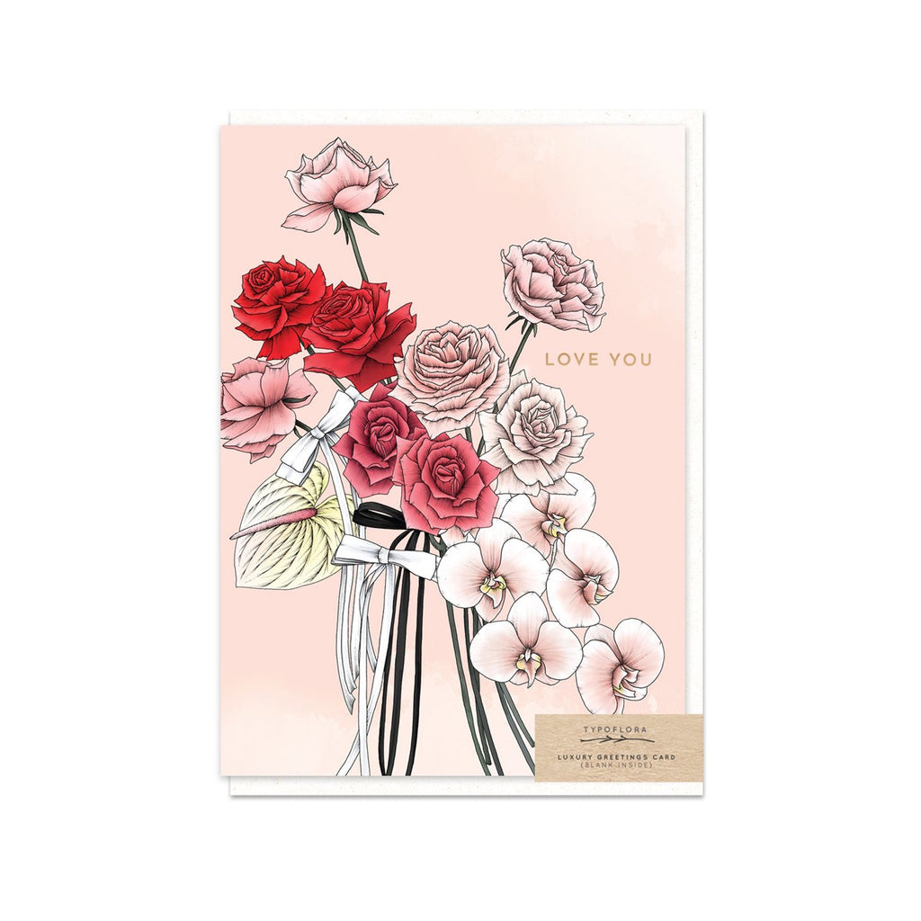 Card Rose Love You
