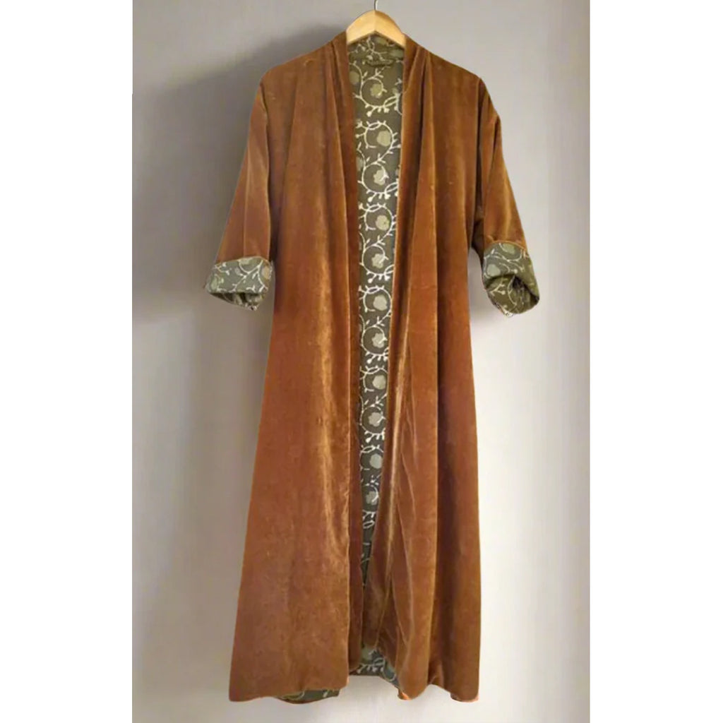 Kimono Dabu Velvet - Ochre Vine
