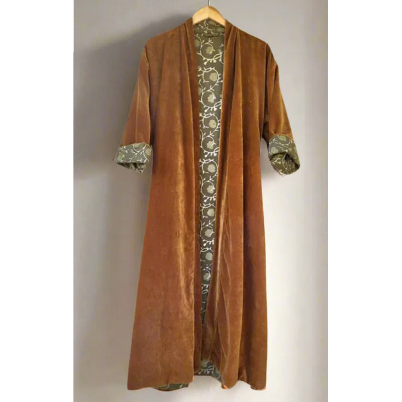 Kimono Dabu Velvet - Ochre Vine