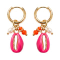 Earring Positano Cowrie - Pink