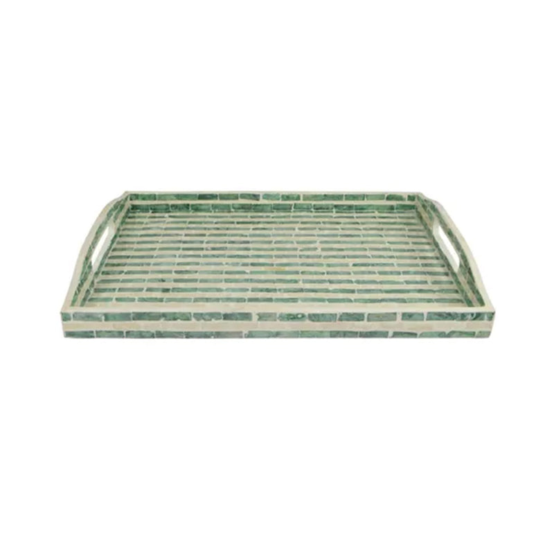Tray Palma Inlay - Green & Ivory