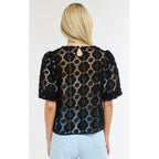 Top Ivy Embroidered - Black Floral