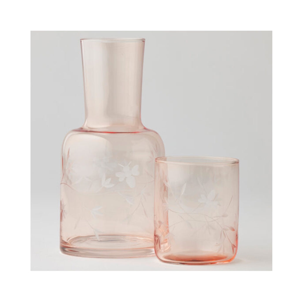 Carafe & Tumbler Blooming Bee - Pink