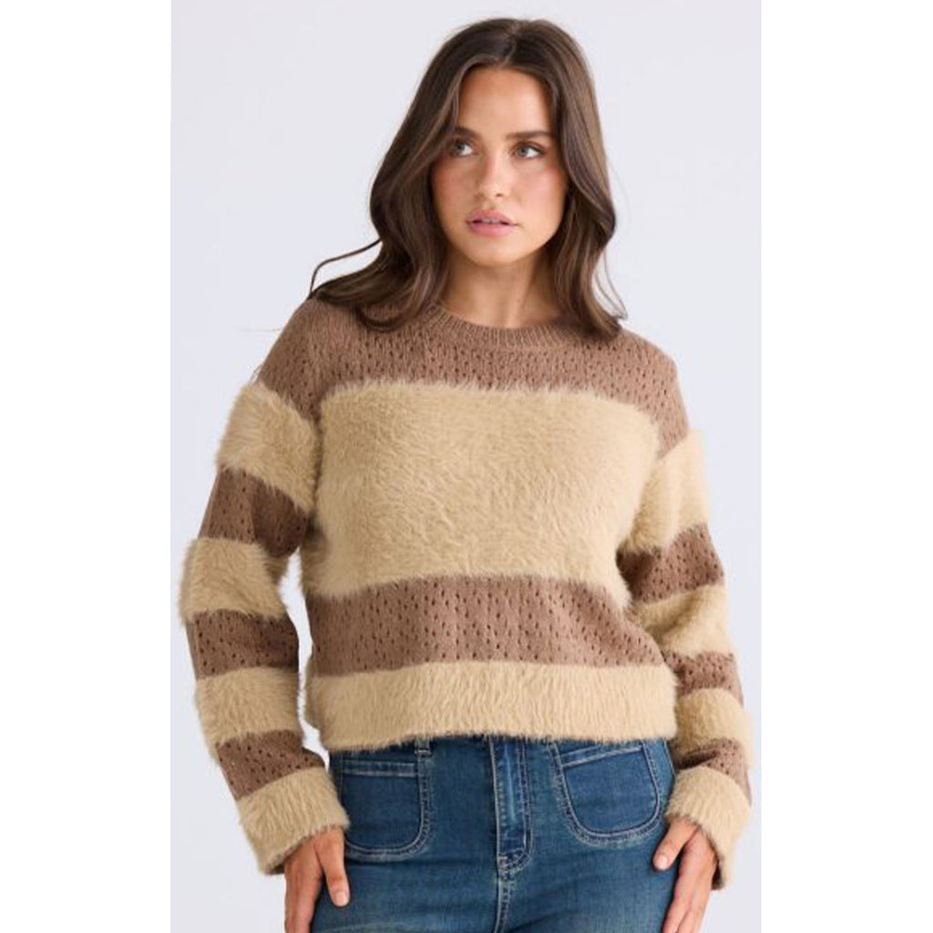 Knit Kyoko - Mocha w Taupe