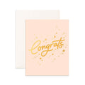 Card Congrats Stars Cream