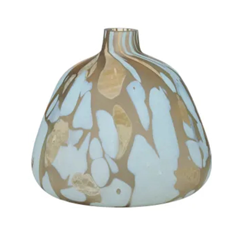 Vase Agra Glass 27x27x25cm - Natural & Blue