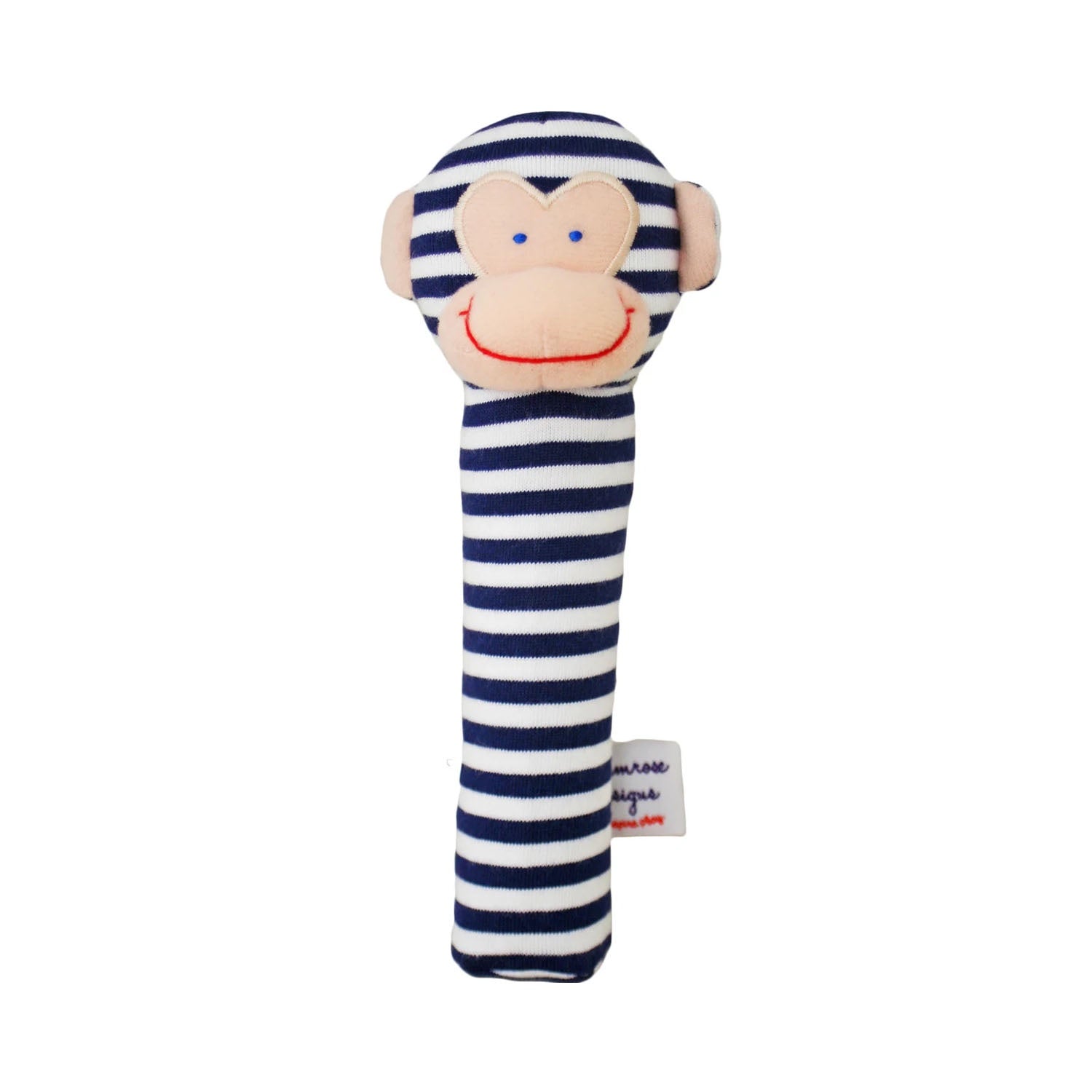 Squeaker Monkey Navy Stripe