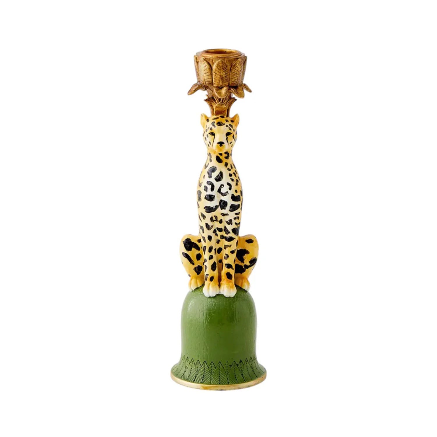 Candleholder Leo Leopard Resin