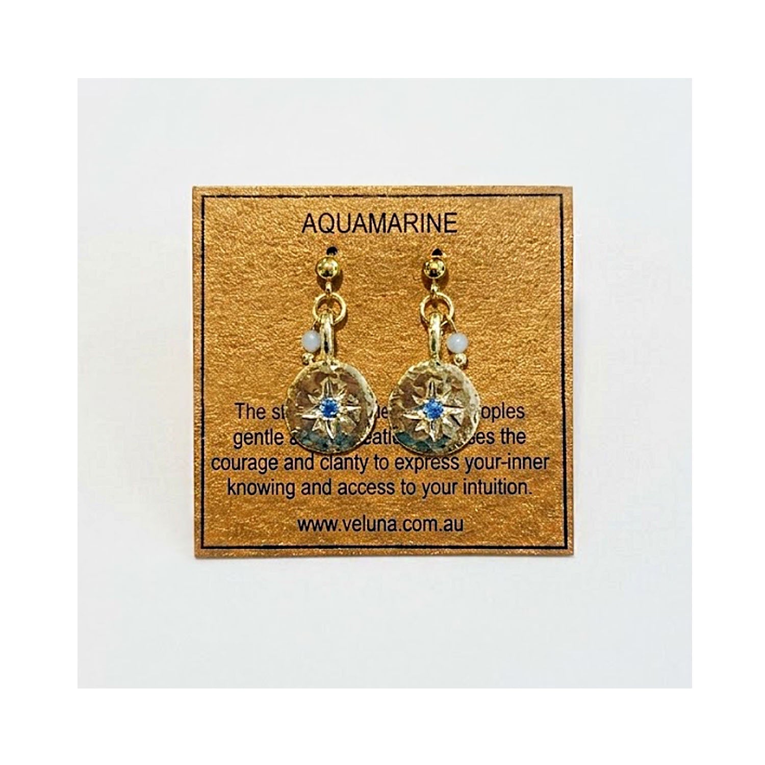 Earring March Birthstone - Inner Compass Aquamarine