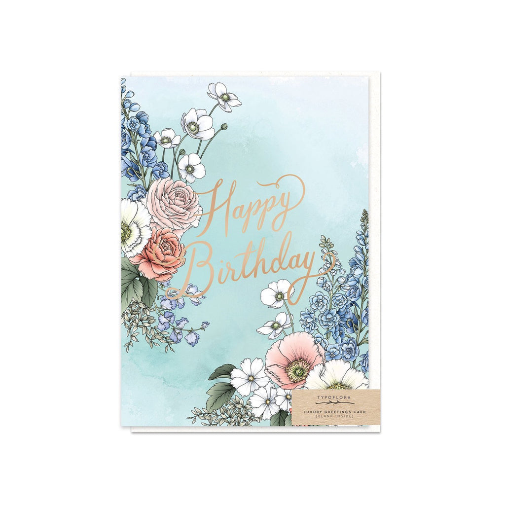 Card Delphinium Birthday