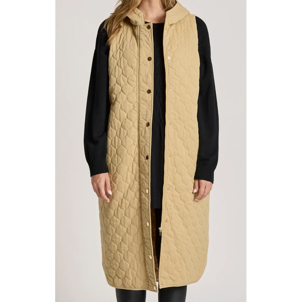 Vest - Sansi Quilted Long Vest Dune