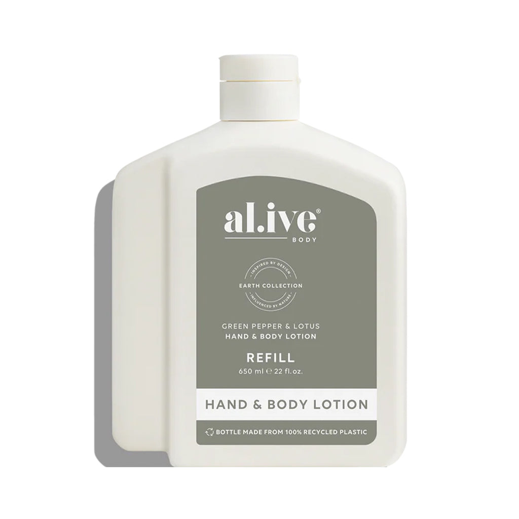 Hand & Body Lotion Refill 650ml - Green Pepper & Lotus