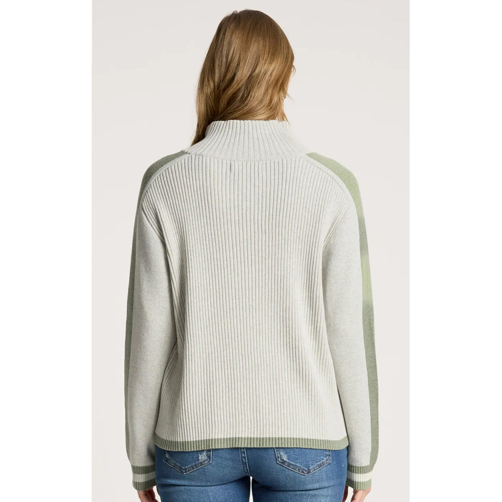 Jumper Liora Zip Bisque/Sage
