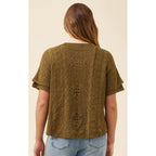Top Maggie Crochet - Olive