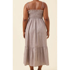 Dress Shirred Maxi Lyndell - Taupe