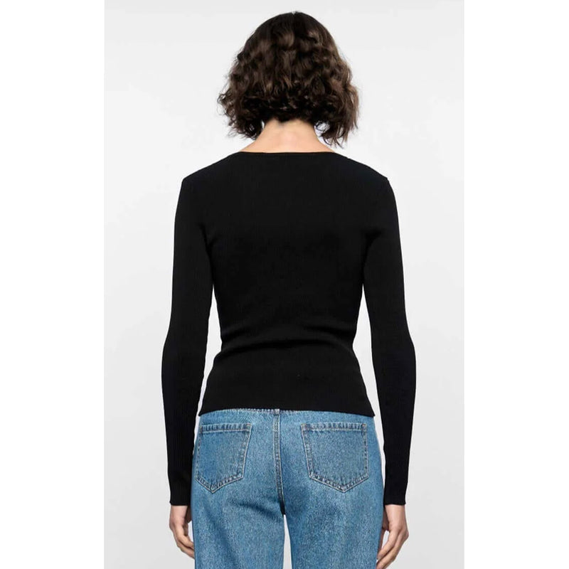Top Mira Twist Knit - Black