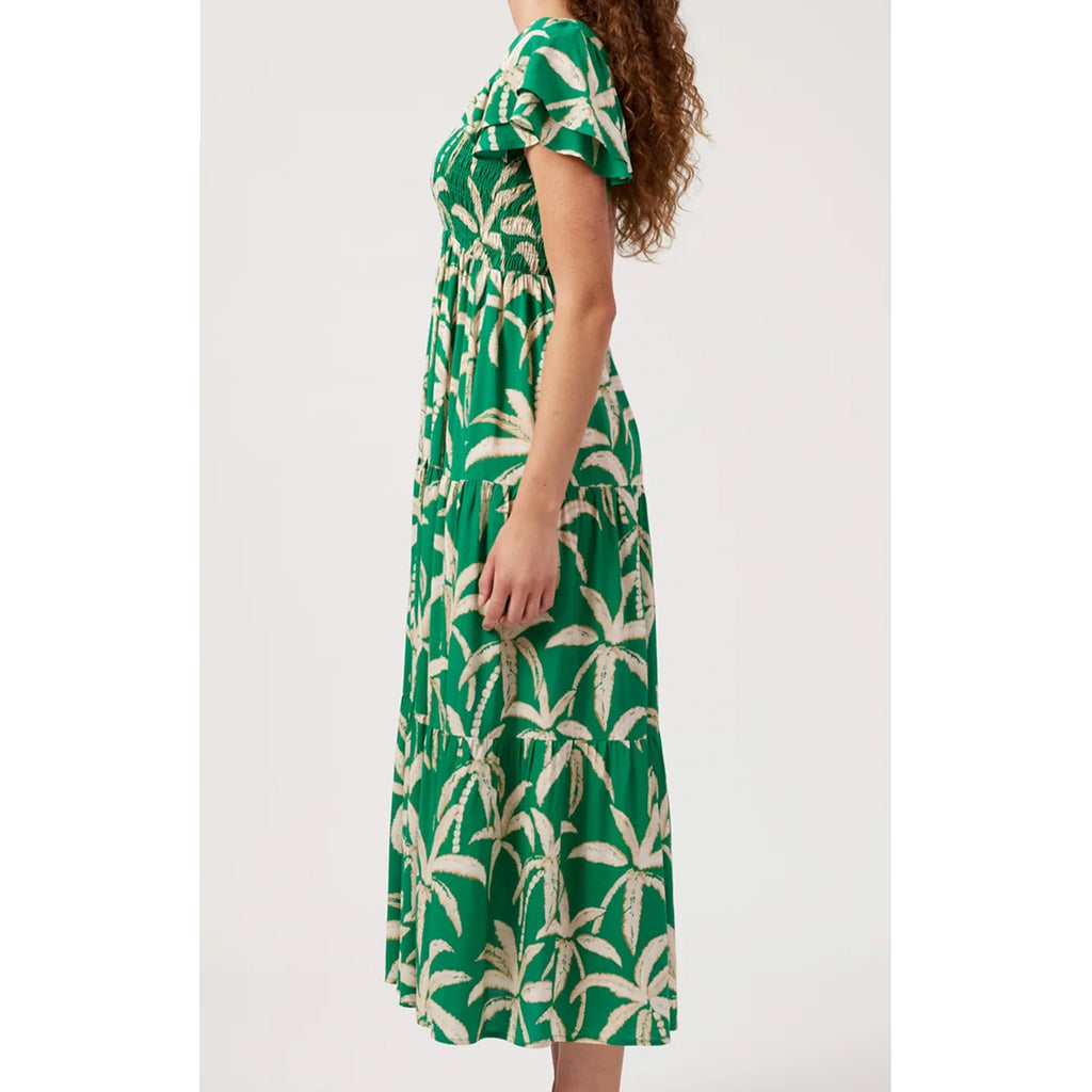 Dress Shirred Maxi Congo - Palm