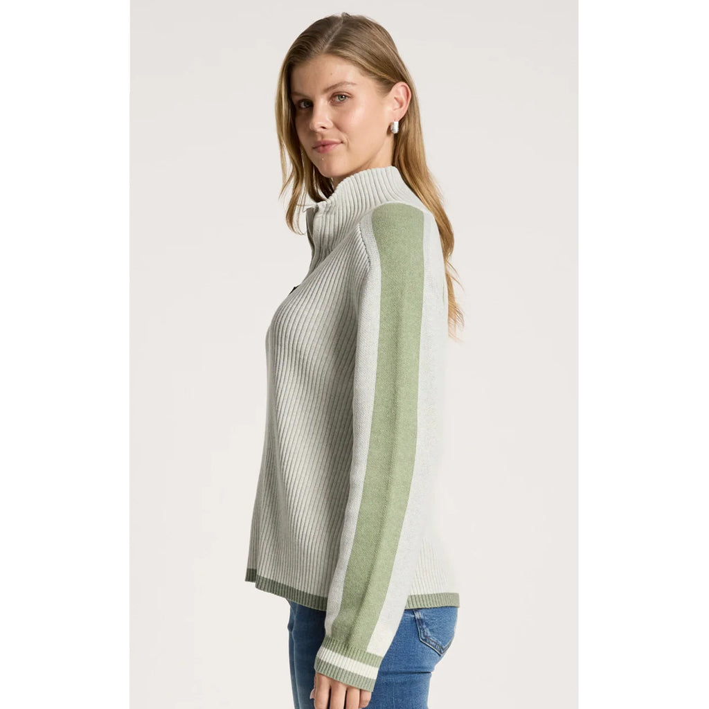 Jumper Liora Zip Bisque/Sage