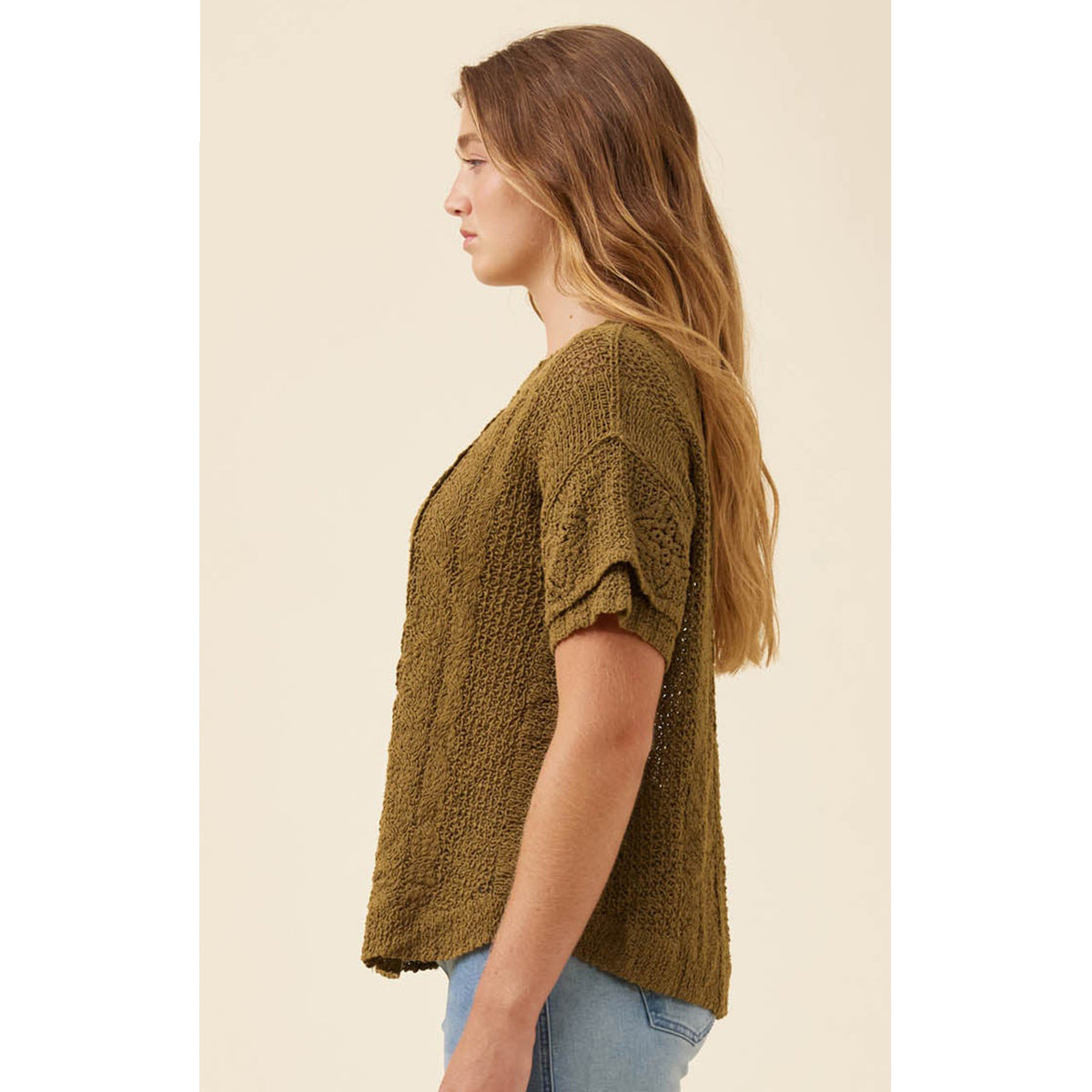 Top Maggie Crochet - Olive